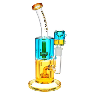 Pulsar Bicolor Glycerin Chugger Water Pipe | 9.75" | 14mm F - Headshop.com