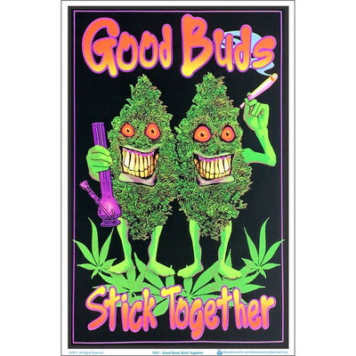 Good Buds Flocked Blacklight Poster - 23"x35" - Headshop.com