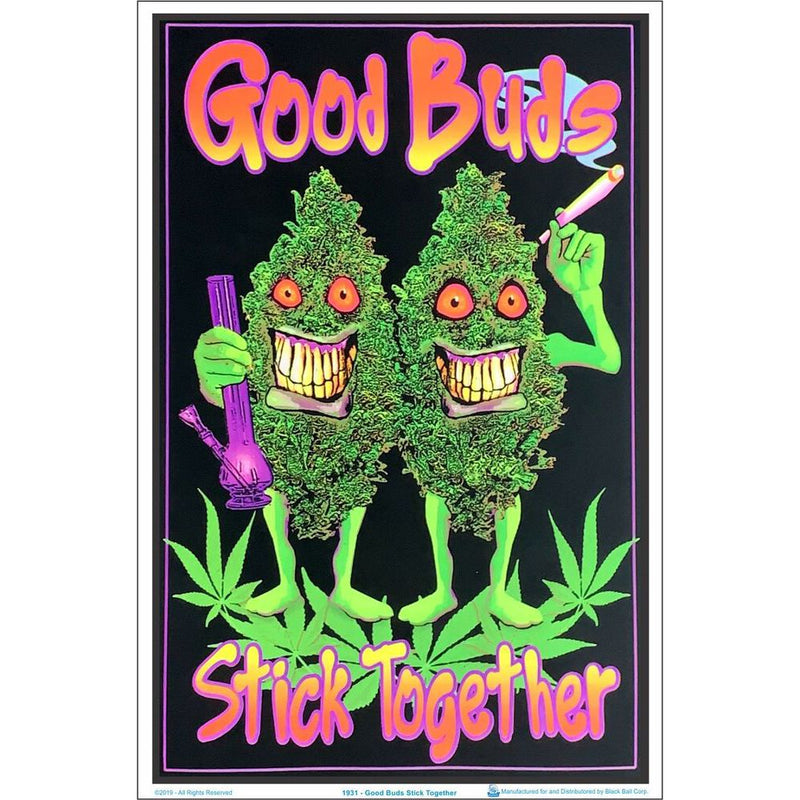 Good Buds Flocked Blacklight Poster - 23"x35"