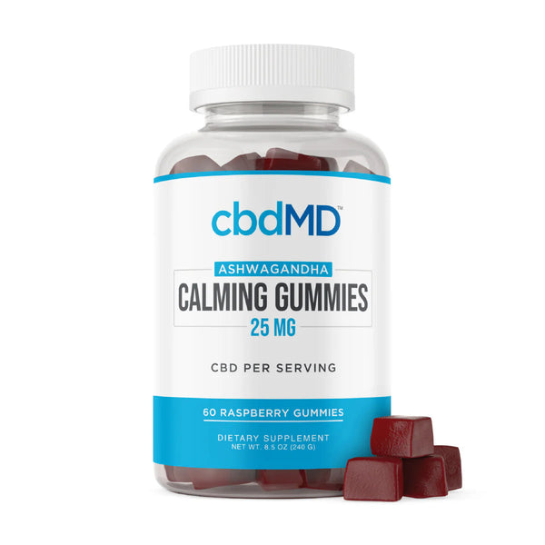 CBD Calming Ashwagandha Raspberry Gummies - 750MG, 60ct