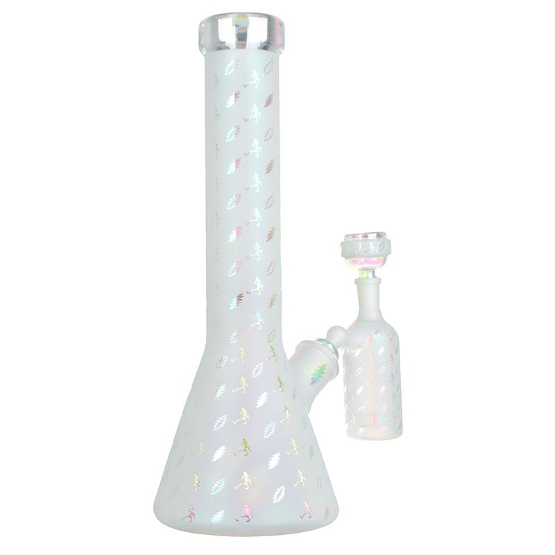 Grateful Dead x Pulsar Bolts And Skellies Glass Beaker Water Pipe Set | 13.75" | 14mm F