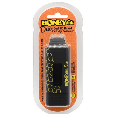 HoneyStick DUO Auto-Draw Dual Cartridge 510 Vape Battery - 400mAh / Black - Headshop.com