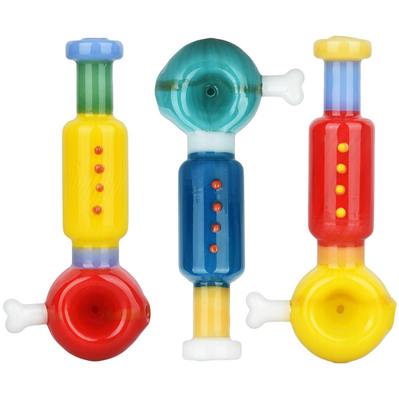 Deco Dog Bone Hand Pipe - 4.75" / Colors Vary - Headshop.com