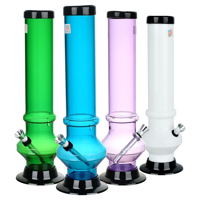 Beveled Edge Acrylic Water Pipe - 12" - Headshop.com