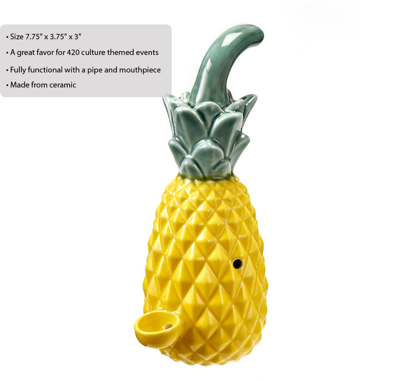 Ceramic Pineapple Hand Pipe - Headshop.com