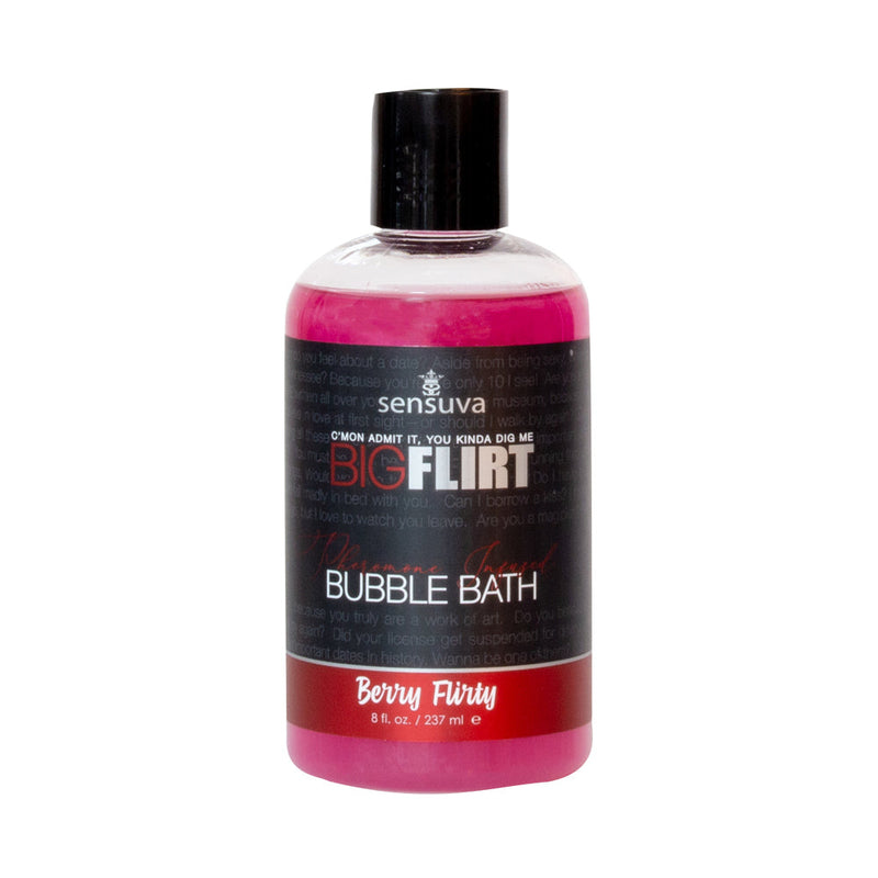 Sensuva Big Flirt Pheromone-Infused Bubble Bath Berry Flirty 8 oz. - Headshop.com