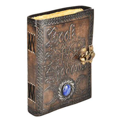 Book Of Shadows Embossed Leather Journal w/ Metal Closure - 6"x8" - Headshop.com