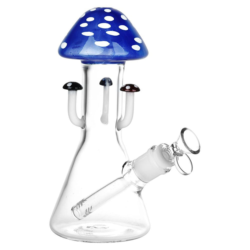 Marvelous Mushroom Melange Glass Water Pipe - 8.25" / 14mm F / Colors Vary