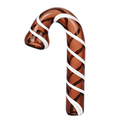 Candy Cane Glass Hand Pipe - 4.5"