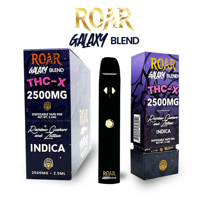 Roar Galaxy Blend THC-X Disposable Vape 2500MG - Rainbow Gushers & Zkittlez (Indica) - Headshop.com