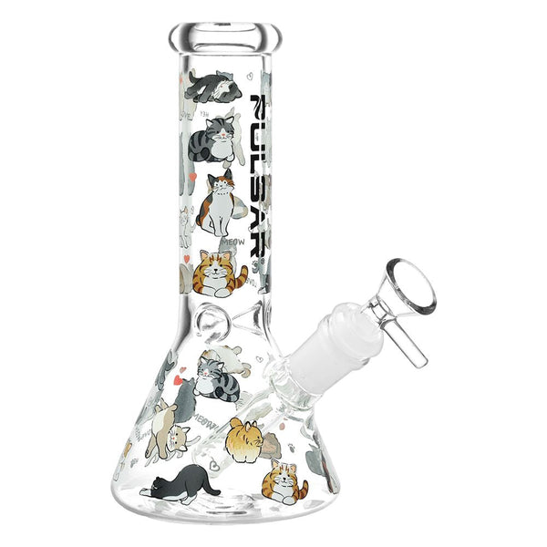 Pulsar Kitten Corral Beaker Glass Water Pipe - 7.75"