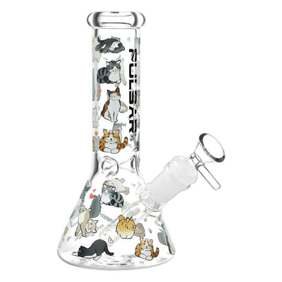 Pulsar Kitten Corral Beaker Glass Water Pipe - 7.75" - Headshop.com