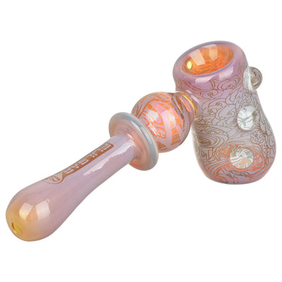 Pulsar Inside Print Glass Hammer Bubbler | Melting Shrooms | 5.25" - Headshop.com