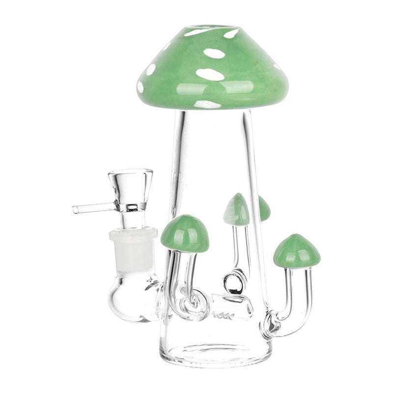 Old School Toadstool Glass Water Pipe - 6" / 14mm F / Colors Vary - Headshop.com