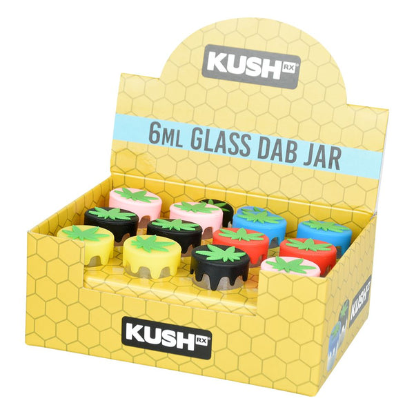 Kush RX Glass Concentrate Jar w/ Silicone Lid - 6ml / 24ct