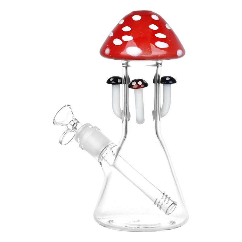 Marvelous Mushroom Melange Glass Water Pipe - 8.25" / 14mm F / Colors Vary