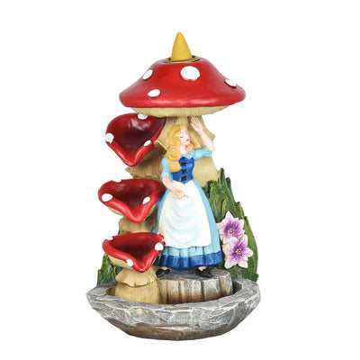 Alice In Wonderland Mushroom Backflow Incense Burner - 7" - Headshop.com