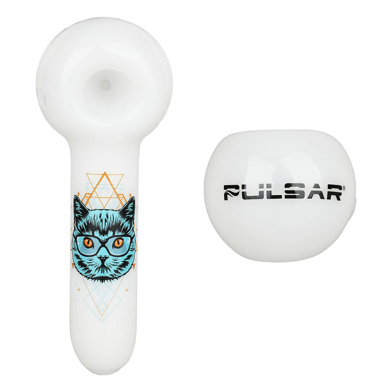 Pulsar Design Series Spoon Pipe - Sacred Cat / 5" - Headshop.com