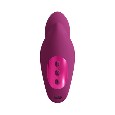 VIVE YUKI Rechargeable Dual Motor G-Spot Vibrator with Massaging Beads Pink