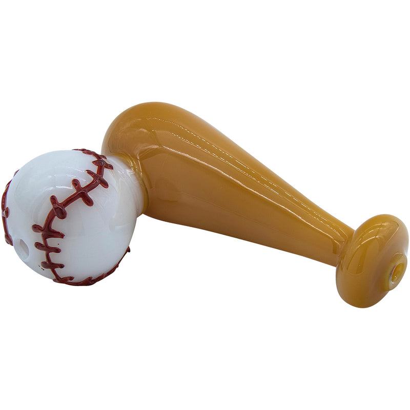 LA Pipes "420 Stretch" Bat & Baseball Glass Pipe - Headshop.com