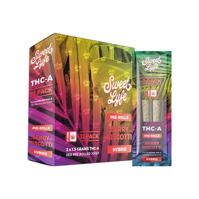 Sweet Lyfe THC-A Joints - 2 Pack Berry Biscotti (Hybrid) - Headshop.com