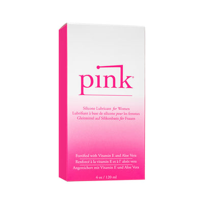 Pink Silicone Lubricant 4 oz. Glass Bottle