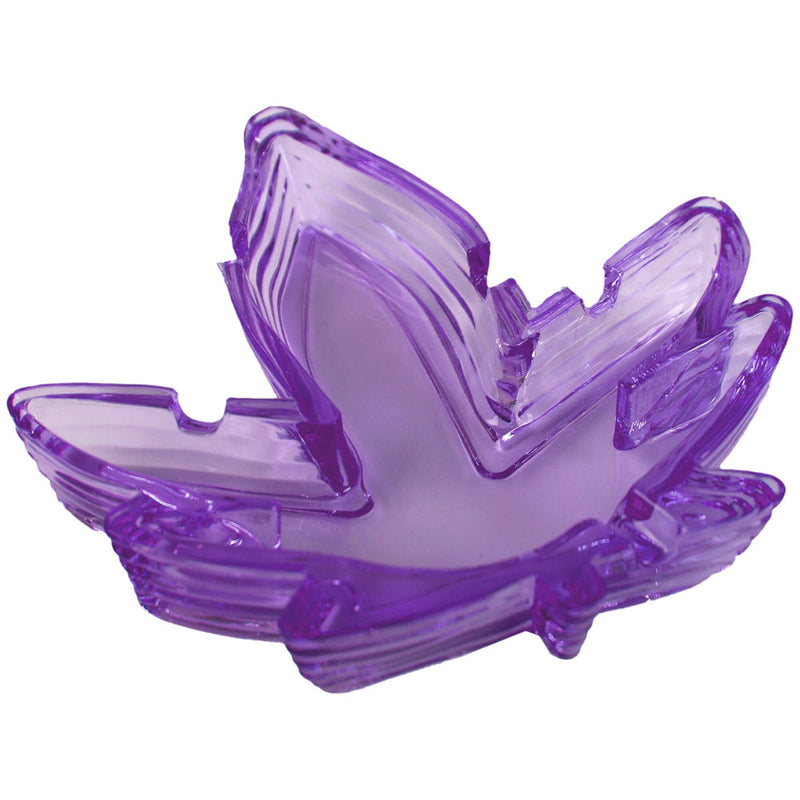 Pot Leaf Ashtray Purple