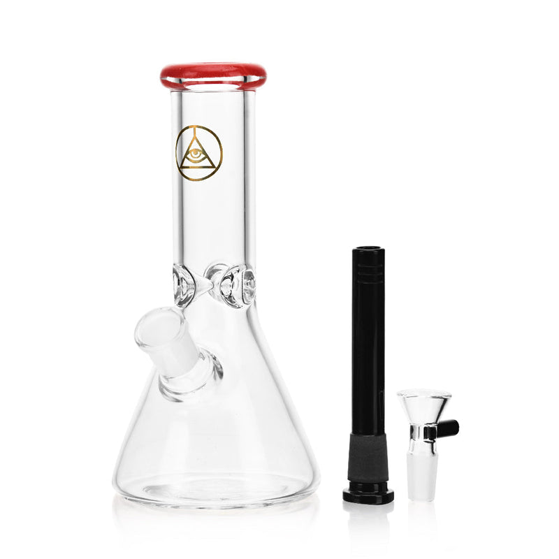 Ritual Smoke - Daily Driver 8" Beaker w/ American Color Accents - Crimson - Headshop.com