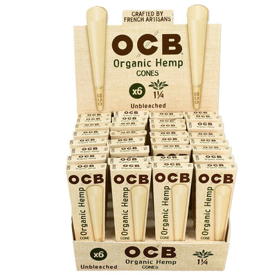 OCB Organic Hemp Cones | 32pk Display - Headshop.com