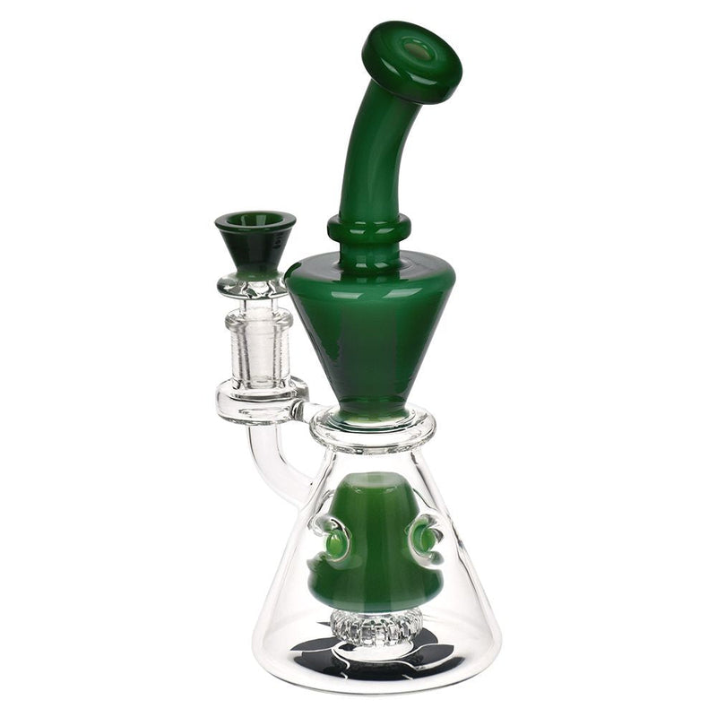 Glass House Two-Toned Hourglass Water Pipe - 8" / 14mm F / Colors Vary