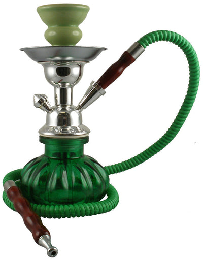 Pumpkin Style 1-Hose Hookah - 9" / Colors Vary - Headshop.com