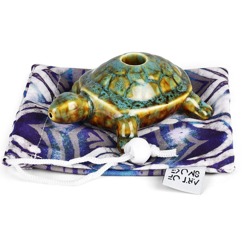 Art Of Smoke Turtle Ceramic Pipe w/ Carry Bag - Headshop.com