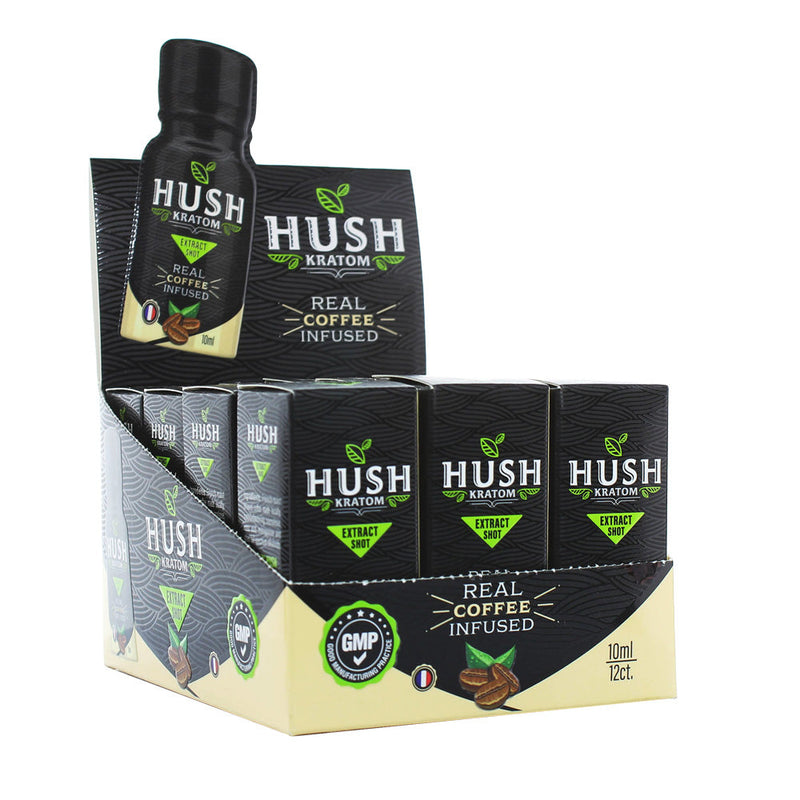 Hush Coffee Kratom Shot - 10ml 12PC DISP - Headshop.com