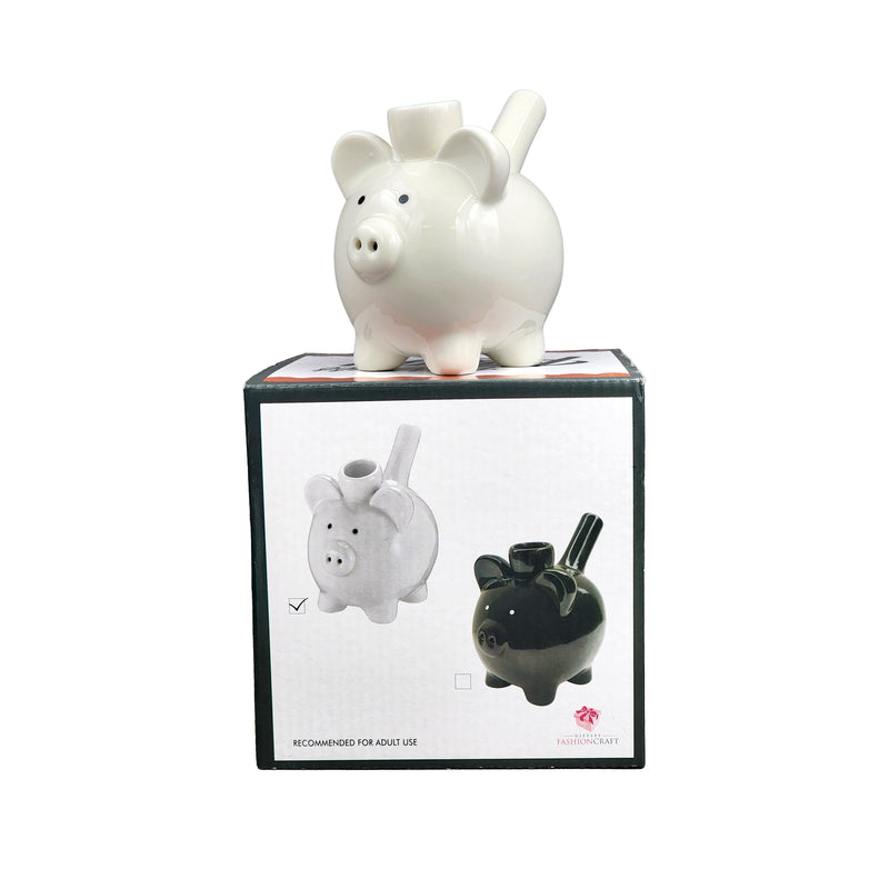 Pig Novelty Pipe - White Color - Headshop.com