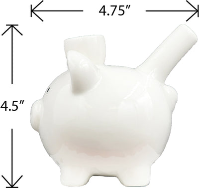 Pig Novelty Pipe - White Color - Headshop.com