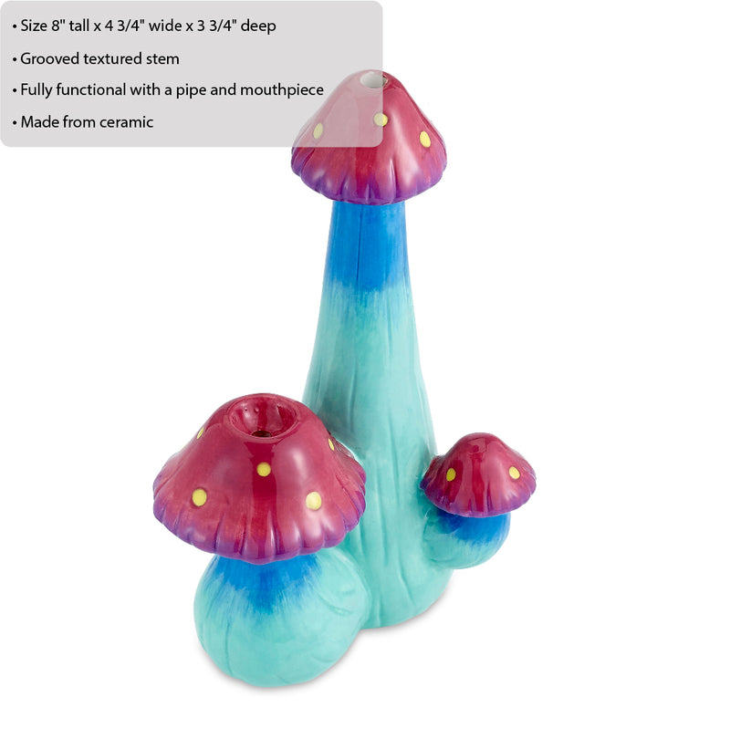 Triple Mushroom Pipe - Headshop.com