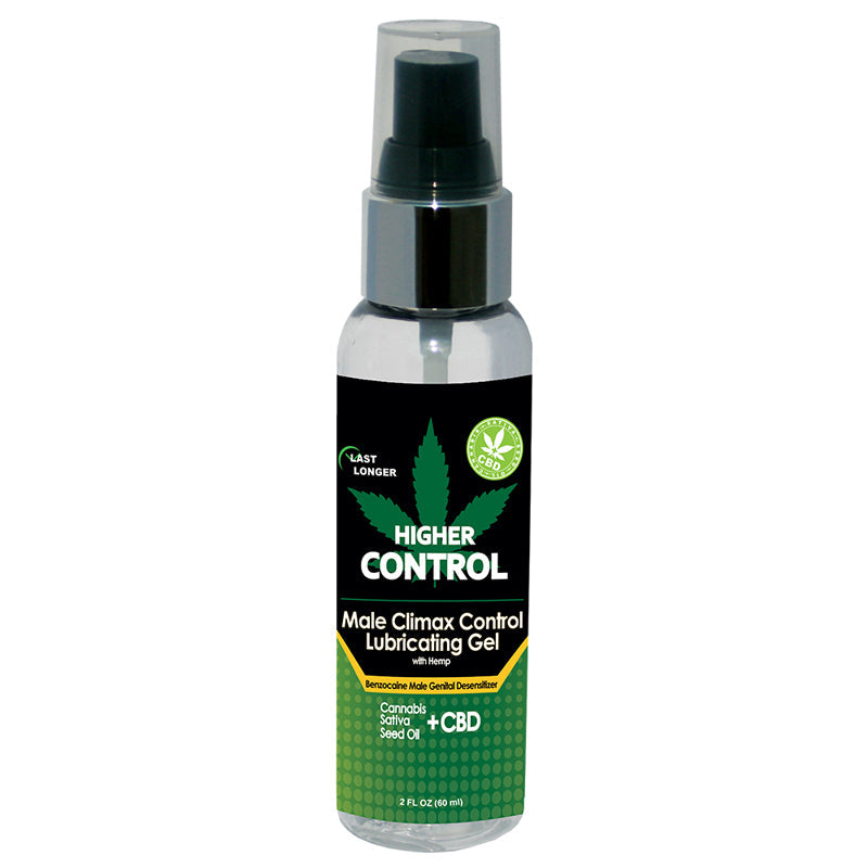 Higher Control Climax Control Gel with Hemp Seed Oil 2 oz bottle - Headshop.com