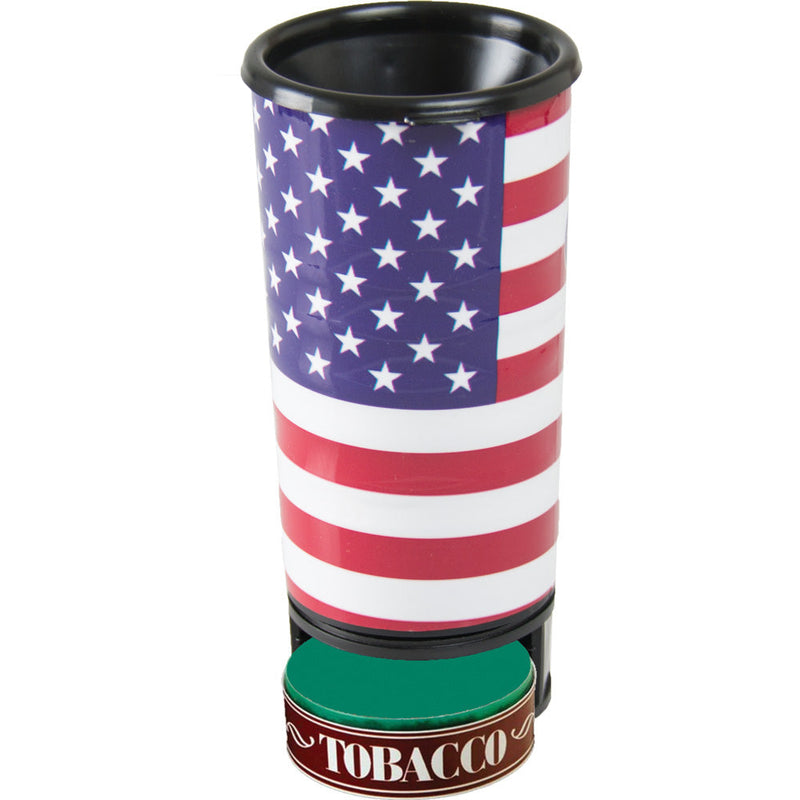 Spit Bud Spittoon W/ Can Cutter | US Flag - Headshop.com