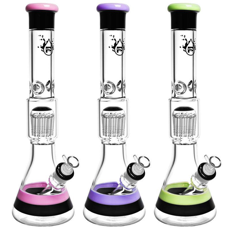 Pulsar Stack Jellyfish Perc Water Pipe- 17"/14mm F/Colors Vary - Headshop.com