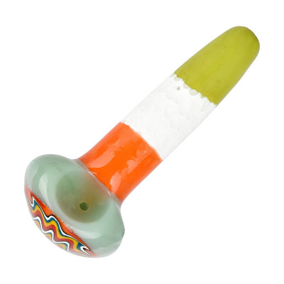 Festive Honeycomb Glass Spoon Pipe - 4.75" / Colors Vary - Headshop.com