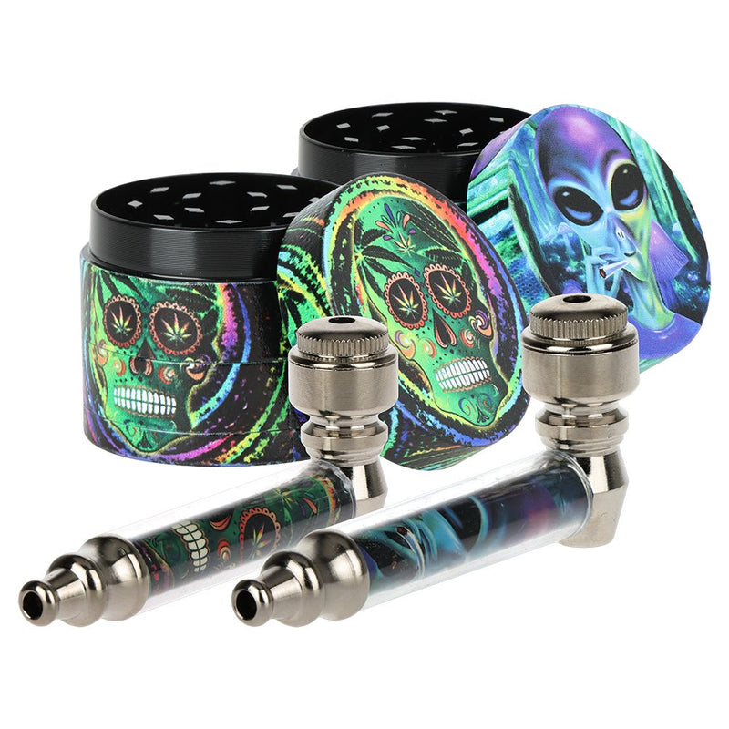 Neo-Psych Pipe & Grinder Boxed Set - 3.25" / Designs Vary