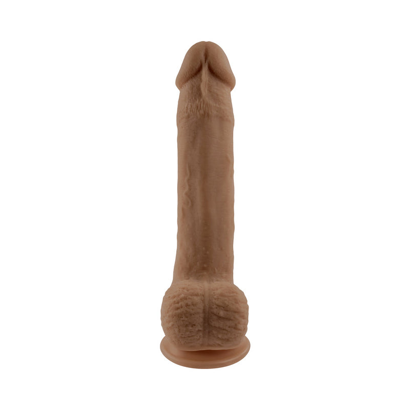 Selopa Natural Feel Flexskin Bendable Dildo with Moving Material 7 in. Dark