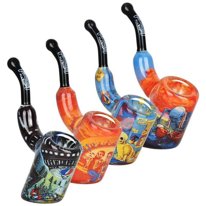 Grateful Dead x Pulsar Inside Print Bent Sherlock Pipe | 4"