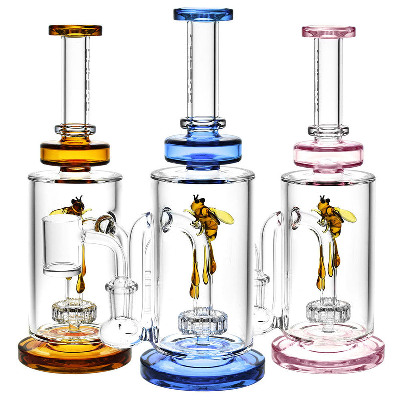 Pulsar Drop Down Bee Dab Rig - 14mm F/8.75"/Colors Vary - Headshop.com