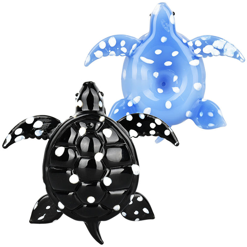 Serene Sea Turtle Glass Hand Pipe - 4" / Colors Vary - Headshop.com