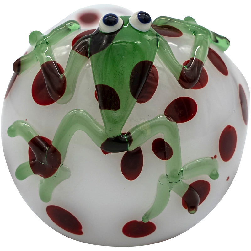 LA Pipes "Spotted Poison Frog" Spoon Glass Pipe - Headshop.com