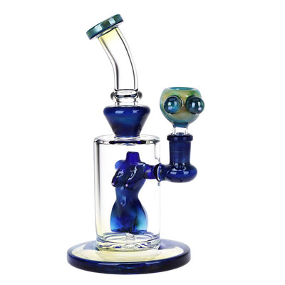 Fumed Nude Bod Glass Water Pipe - 8" / 14mm F - Headshop.com