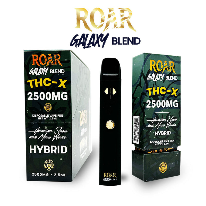 Roar Galaxy Blend THC-X Disposable Vape 2500MG - Hawaiian Snow & Maui Wowie (Hybrid) - Headshop.com