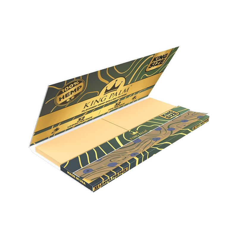 King Palm Flavored Hemp Papers & Tips | 32pc | King Size | 22pk Display - Headshop.com