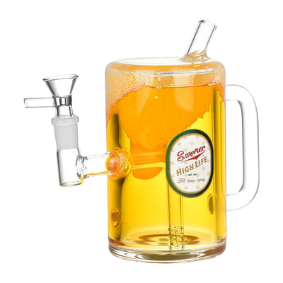 Dabtized Beer Mug Piece Glycerin Glass Water Pipe - 7" / 14mm F - Headshop.com